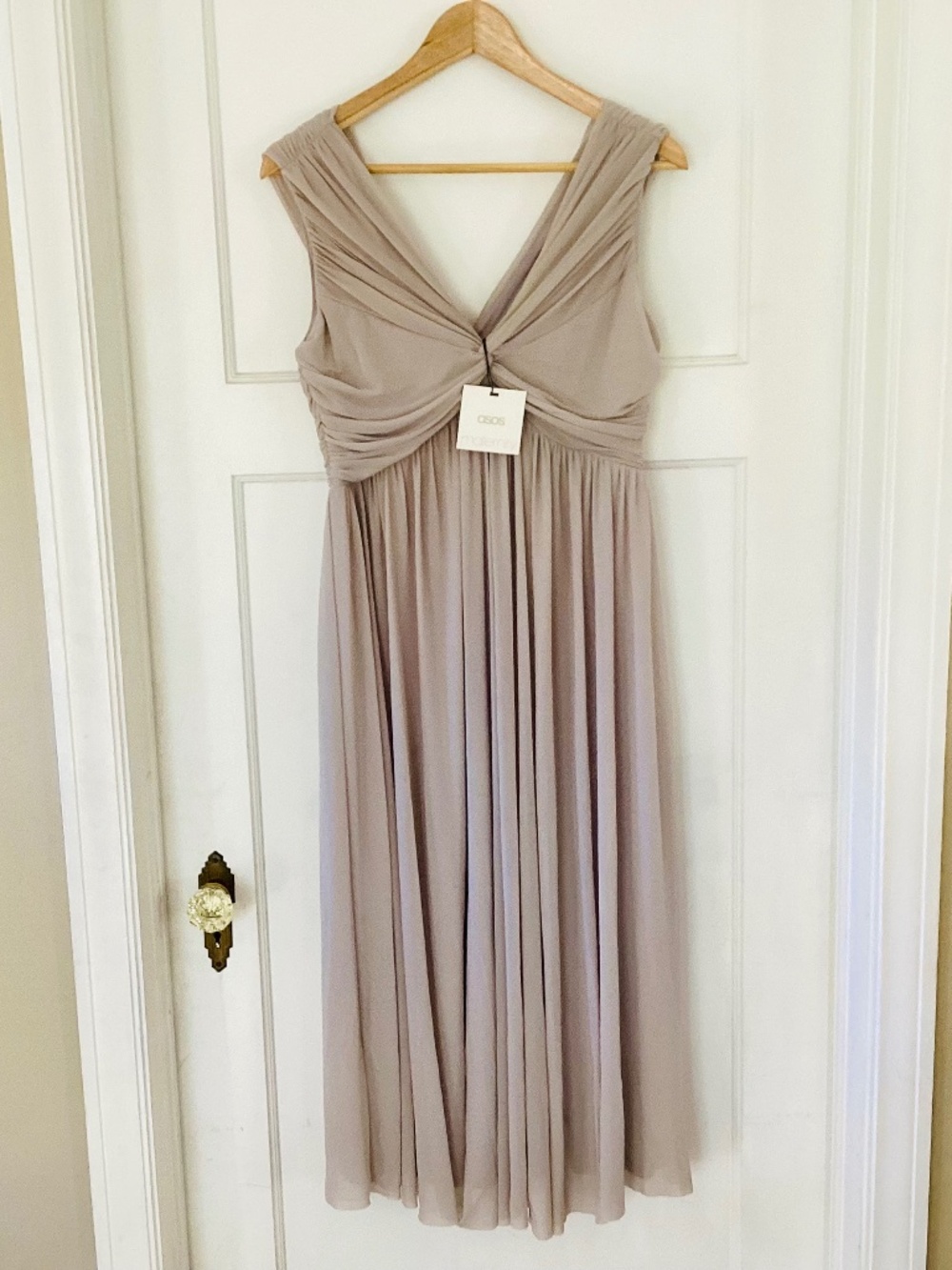 ASOS Maternity Dress Grey Tulle Special Occasion Bridesmaid Wedding Midi Size 8